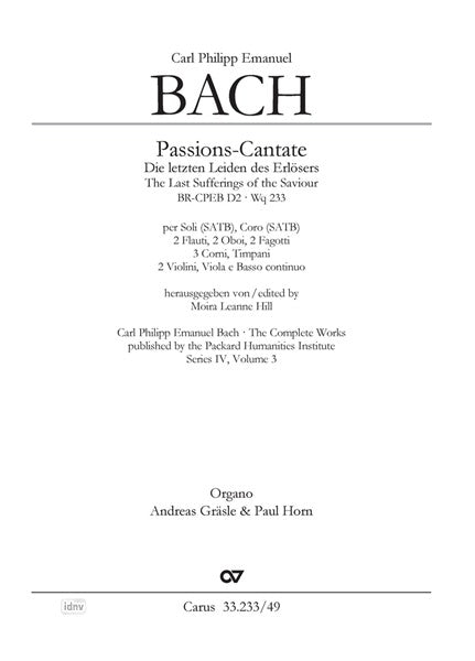 C.P.E. Bach: Passions-Cantate