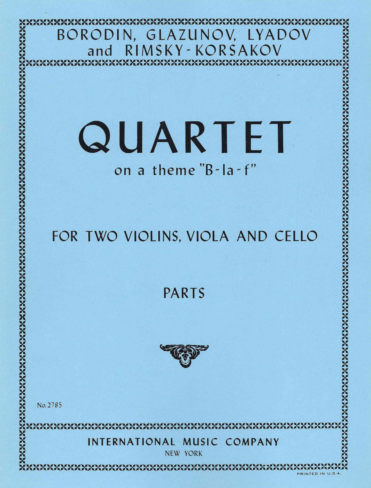 String Quartet on a Theme "B-la-F"