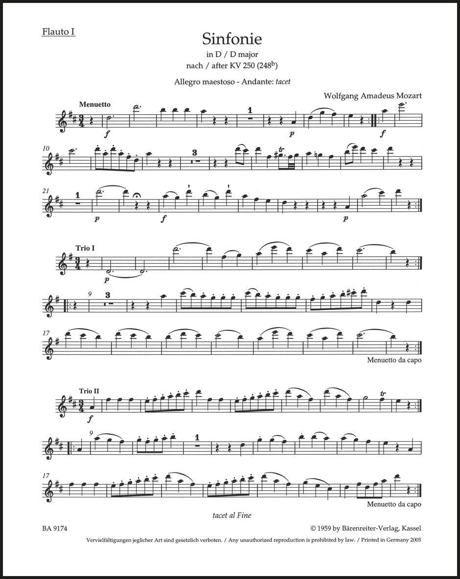 Mozart: Symphony in D Major