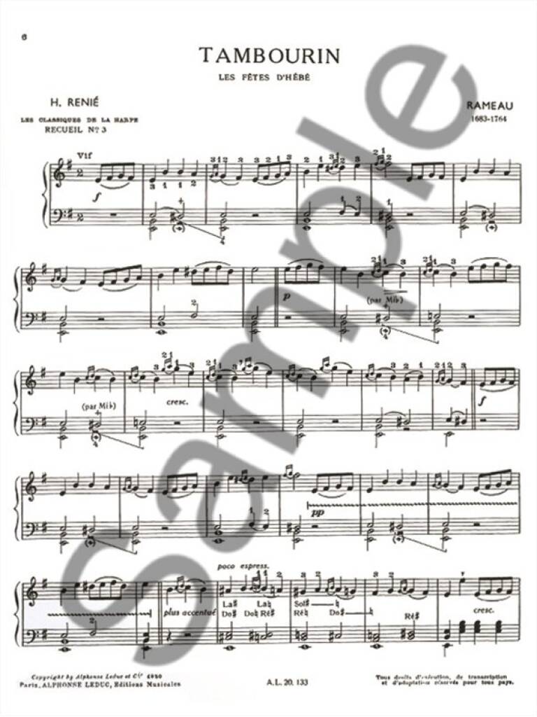 Les Classiques de la Harpe – Volume 3