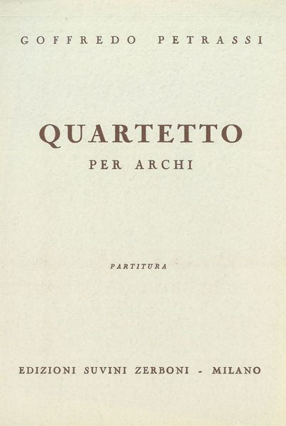 Petrassi: String Quartet