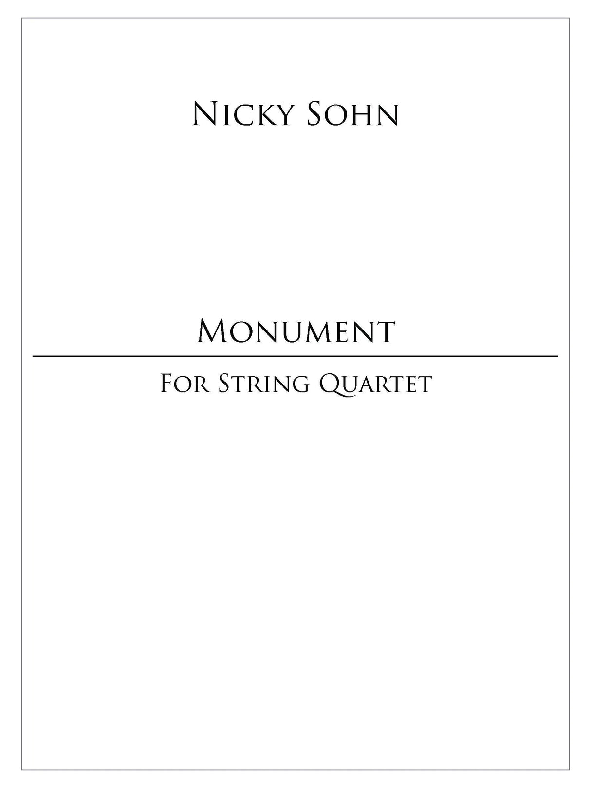 Sohn: Monument