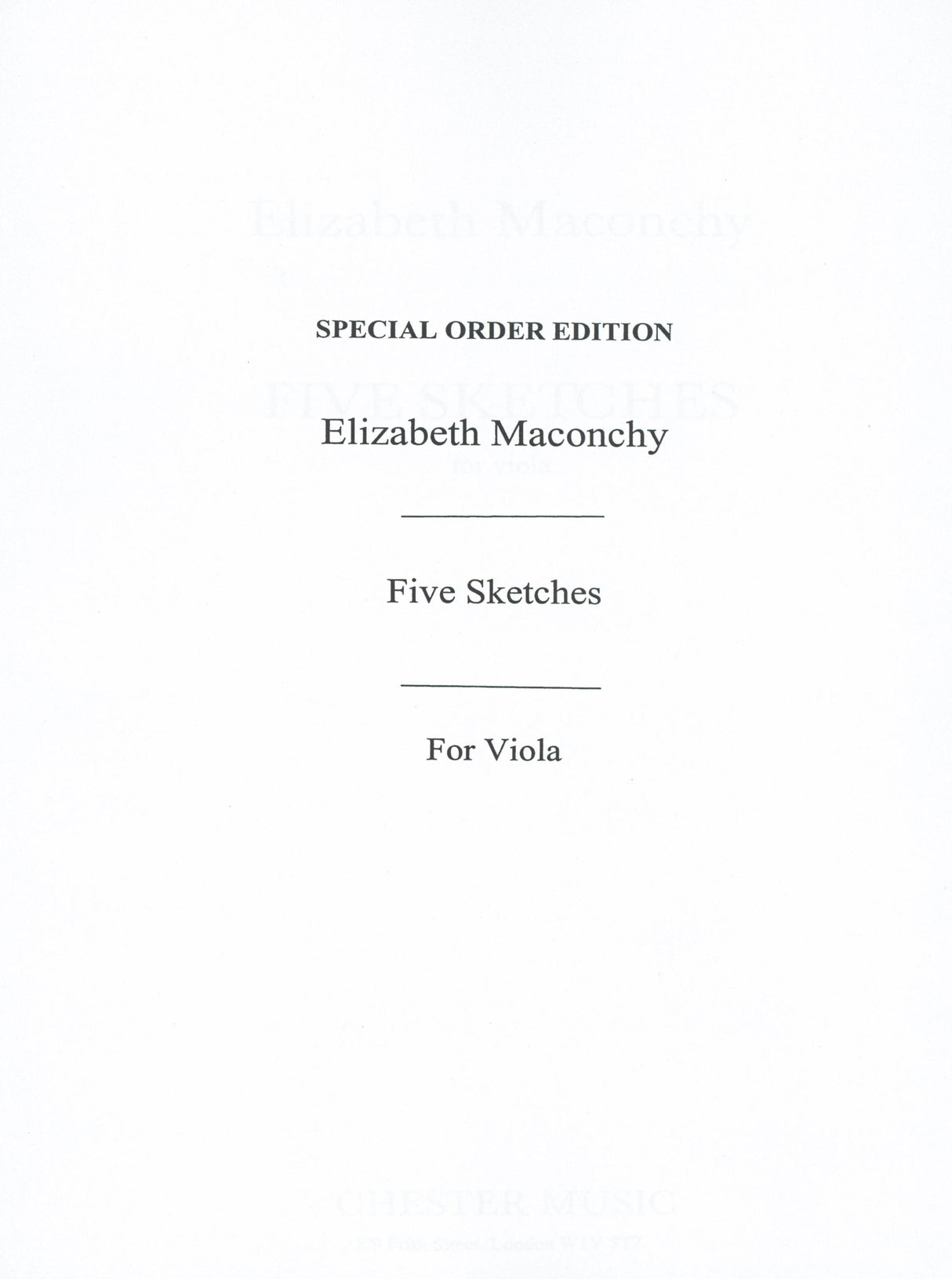 Maconchy: Five Sketches