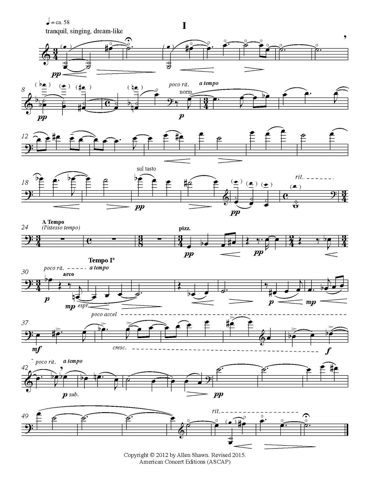 Shawn: 3 Pieces for Cello & Piano