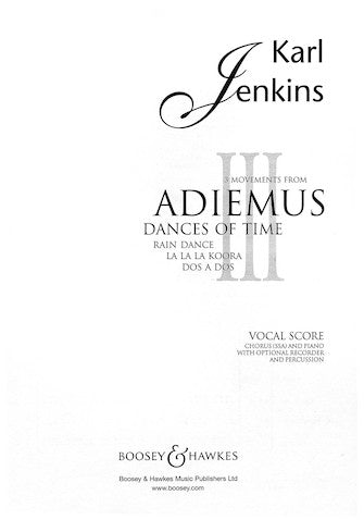 Jenkins: 3 Movements from Adiemus III (arr. for SSA choir)