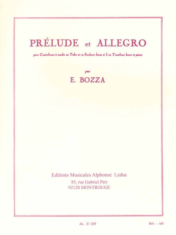 Bozza: Prélude and Allegro