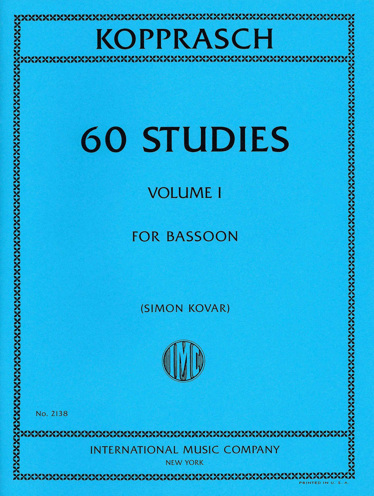 Kopprasch: 60 Studies - Volume 1 (arr. for bassoon)