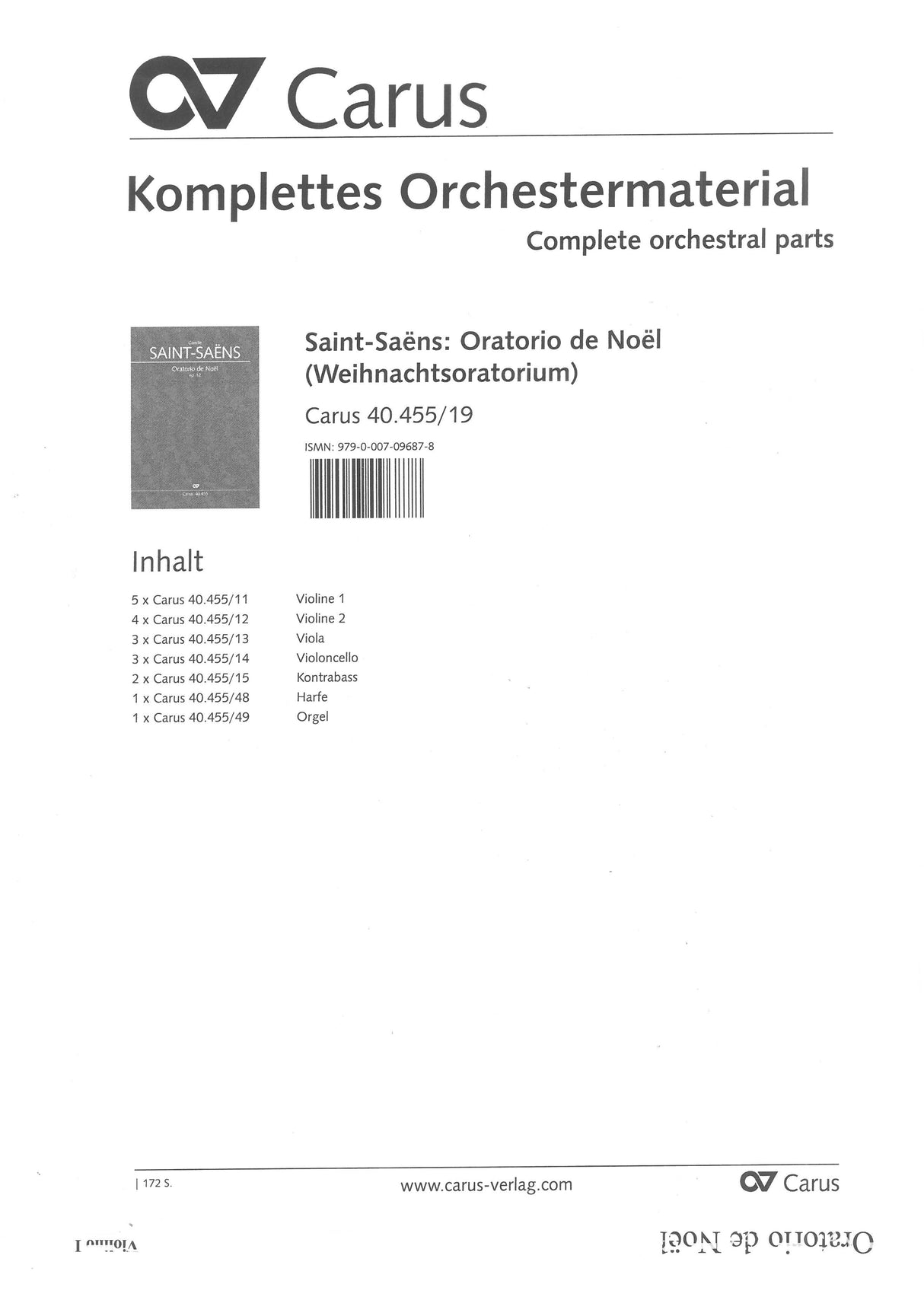 Saint-Saëns: Oratorio de Noël, Op. 12