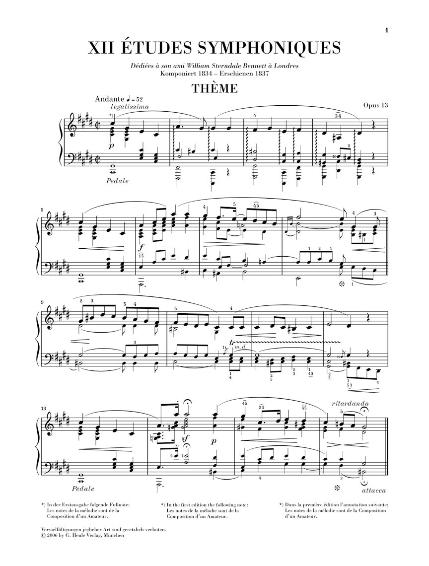 Schumann: Symphonic Etudes, Op. 13