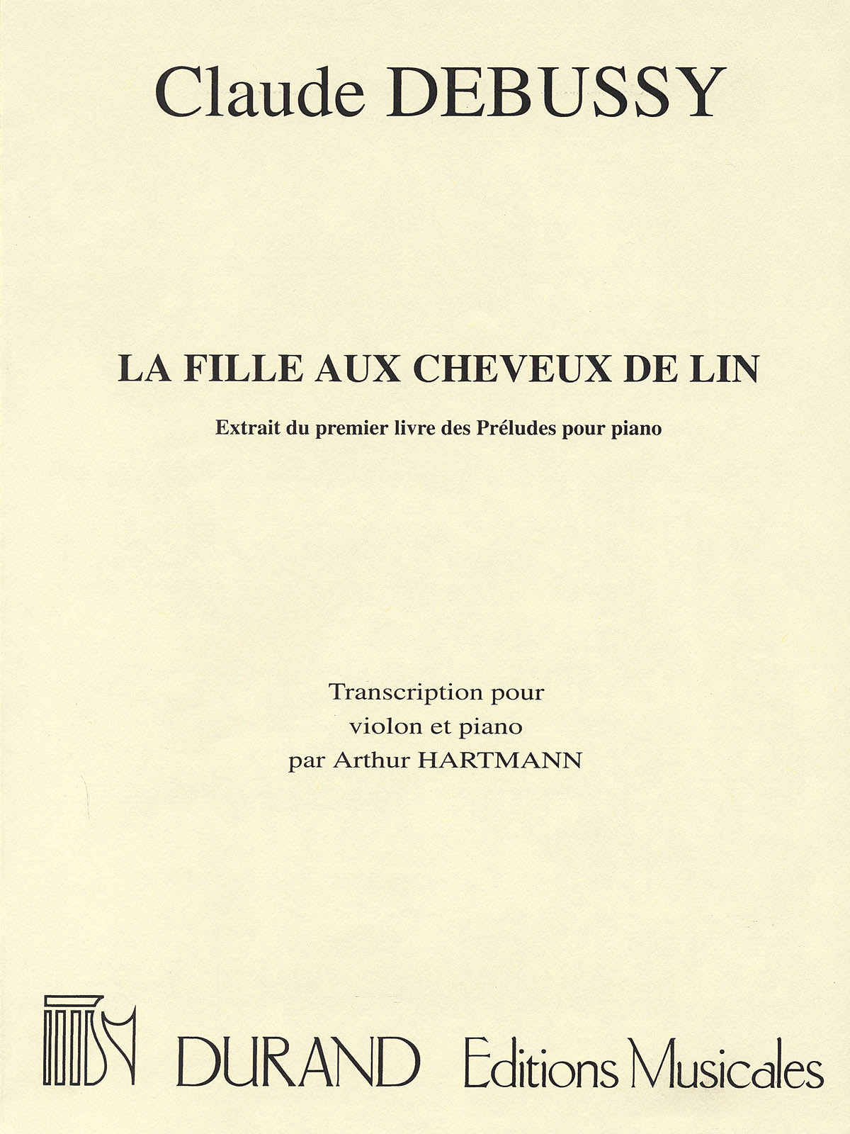 Debussy: La fille aux cheveux de lin (arr. for violin & piano)