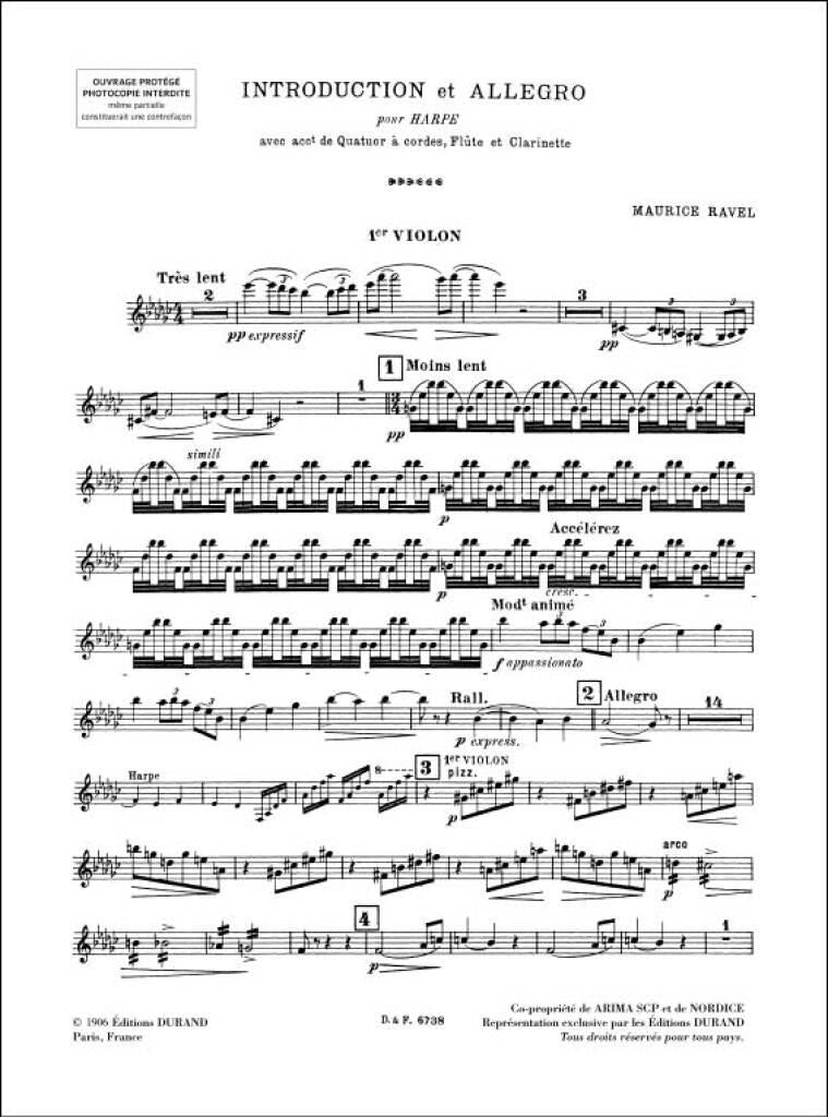 Ravel: Introduction and Allegro for Harp, String Quartet, Flute and Clarinet