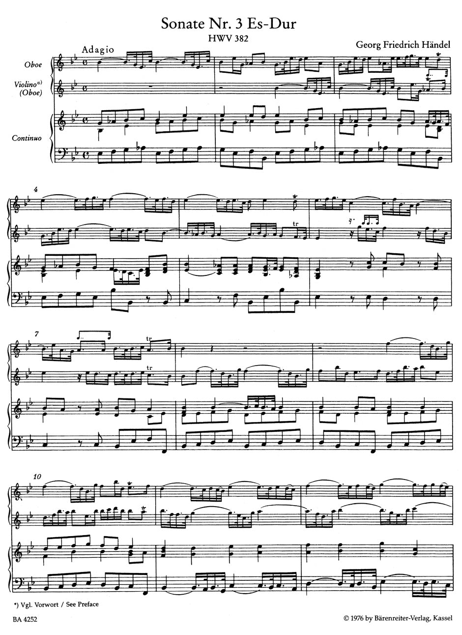 Handel: 6 Trio Sonatas - Volume 2, HWV 382 & 383