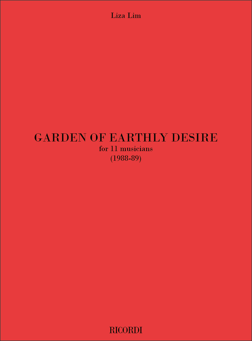 Lim: Garden of Earthly Desire