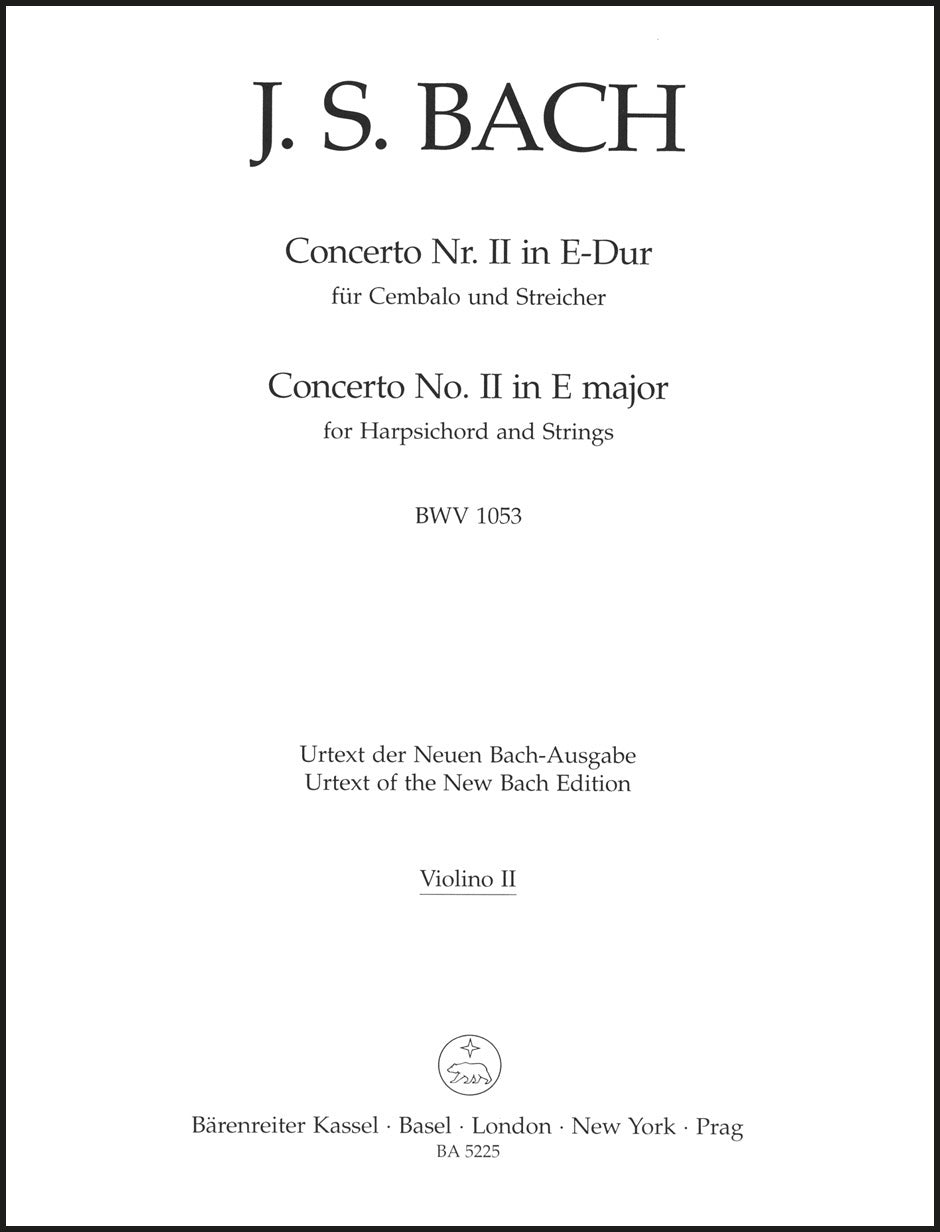 Bach: Harpsichord Concerto No. 2 in E Major, BWV 1053
