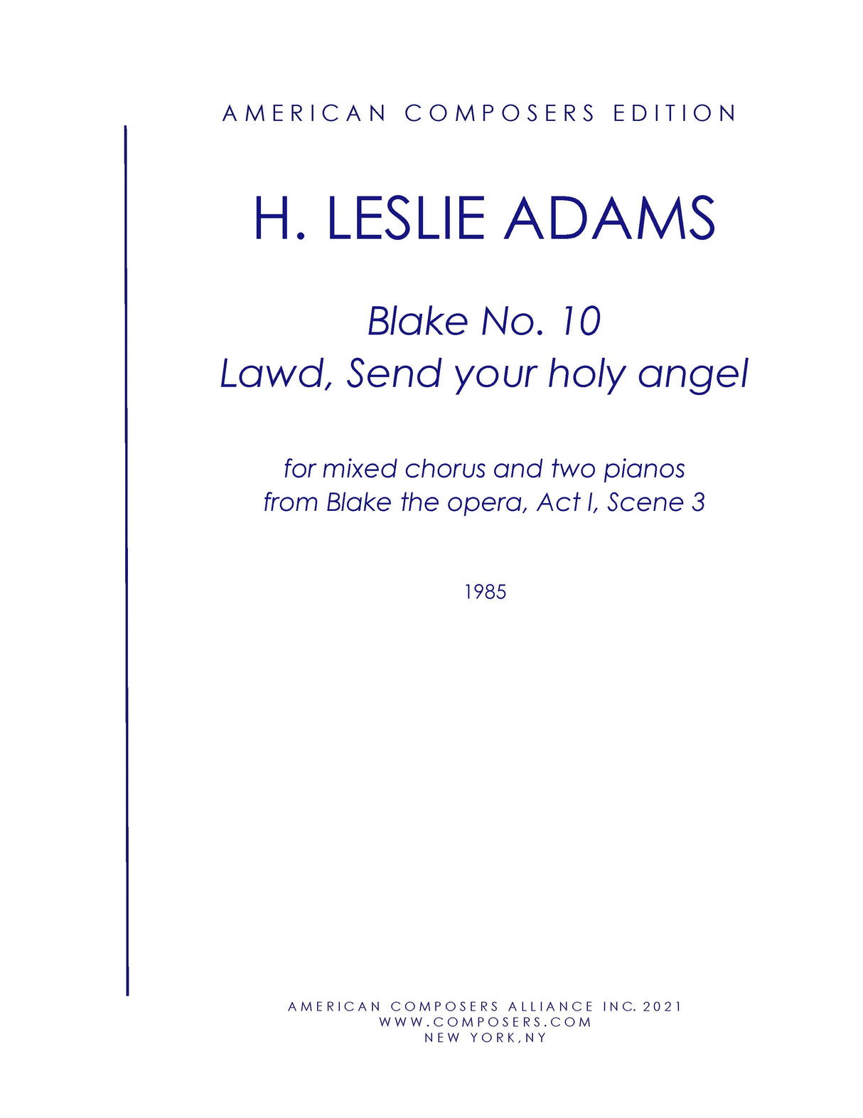 H.L. Adams: Lawd, send your holy angel