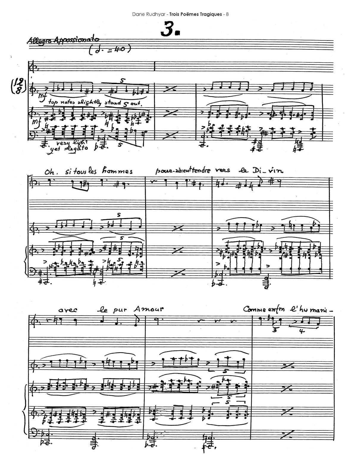 Rudhyar: 3 Poemes Tragiques