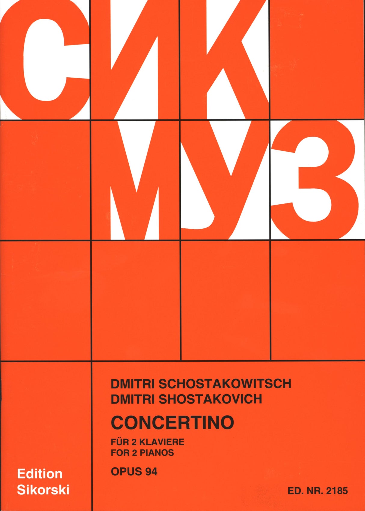 Shostakovich: Concertino for Two Pianos, Op. 94