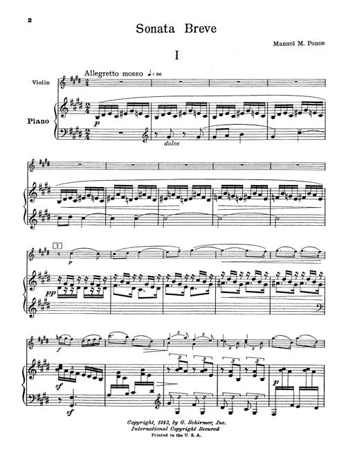 Ponce: Sonata Breve