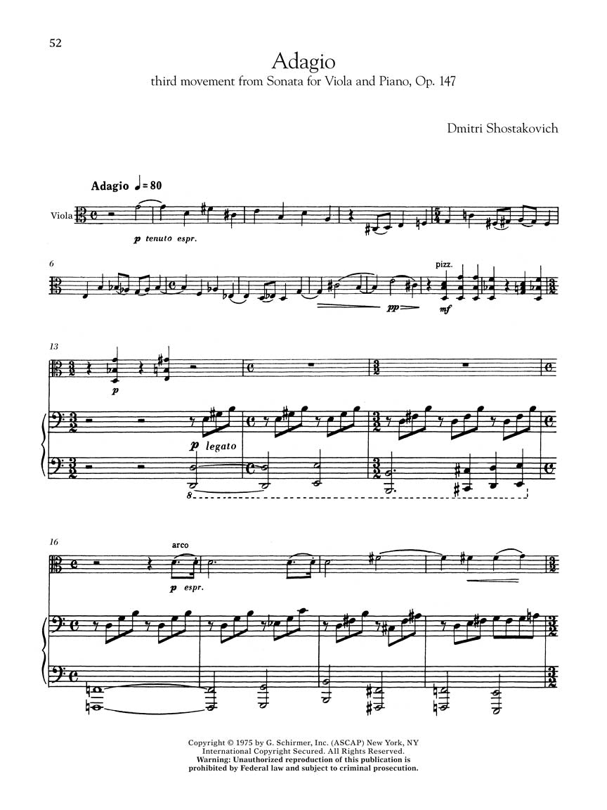 The G. Schirmer Viola Anthology