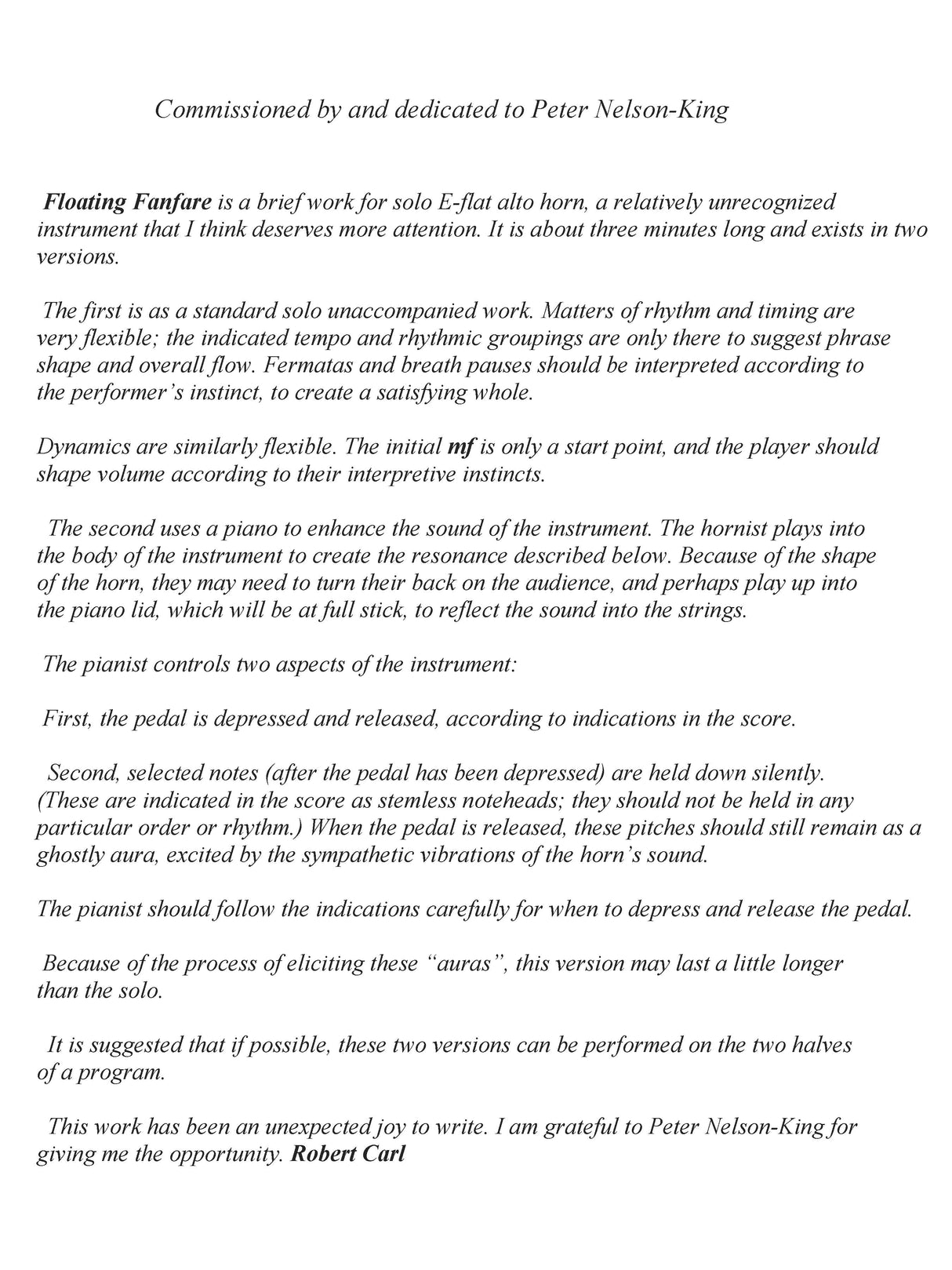 Carl: Floating Fanfare