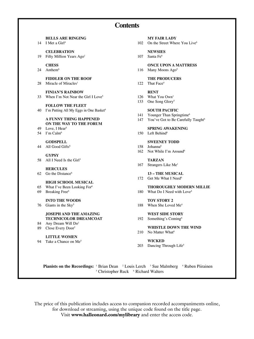 The Singer's Musical Theatre Anthology – Tenor - Teen's Edition