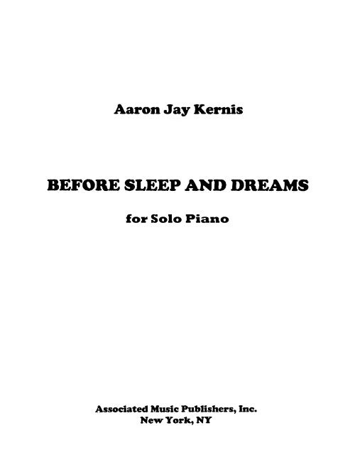 Kernis: Before Sleep and Dreams