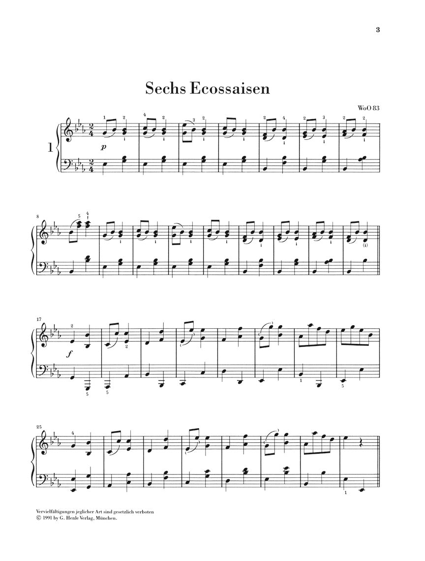 Beethoven: Écossaises, WoO 83 and WoO 86