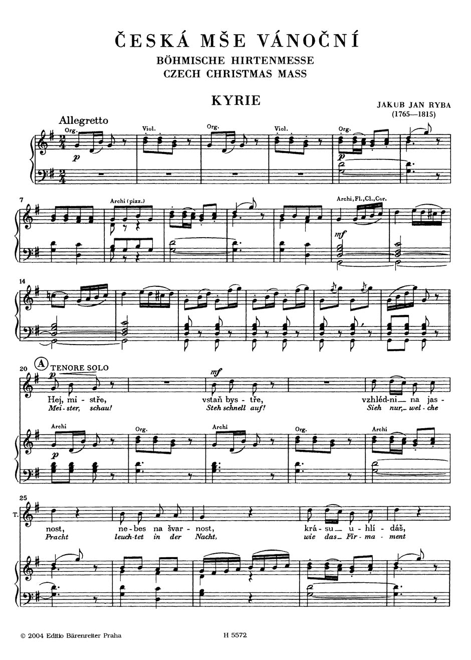 Ryba: Czech Christmas Mass