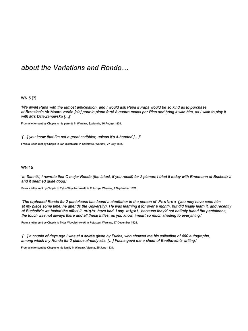 Chopin: Rondo in C Major & Variations in D Major