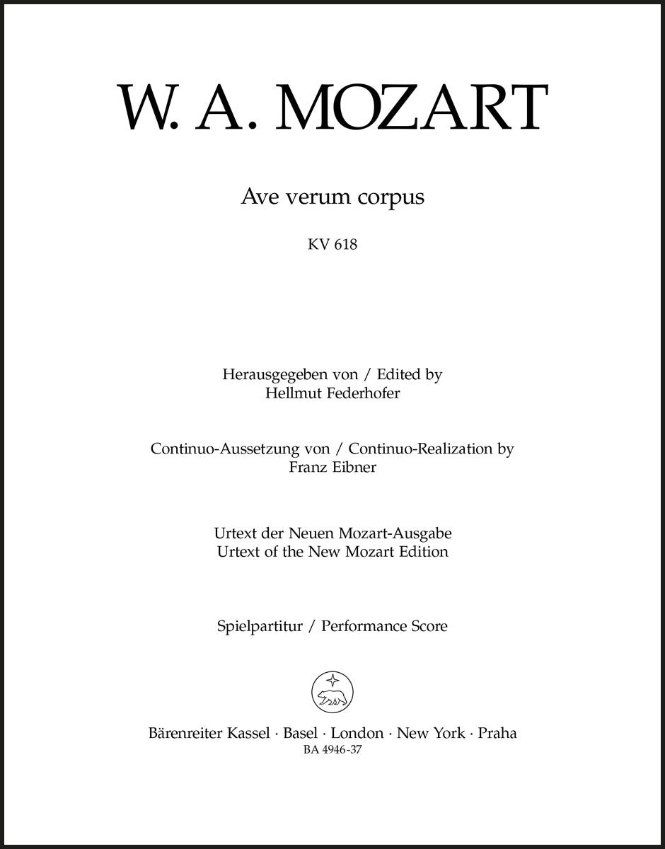 Mozart: Ave verum corpus, K. 618