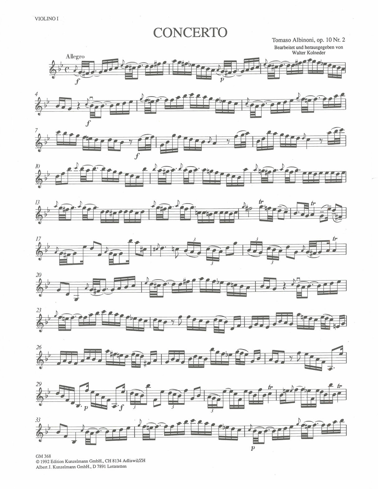 Albinoni: Concerto a cinque in G Minor, Op. 10, No. 2