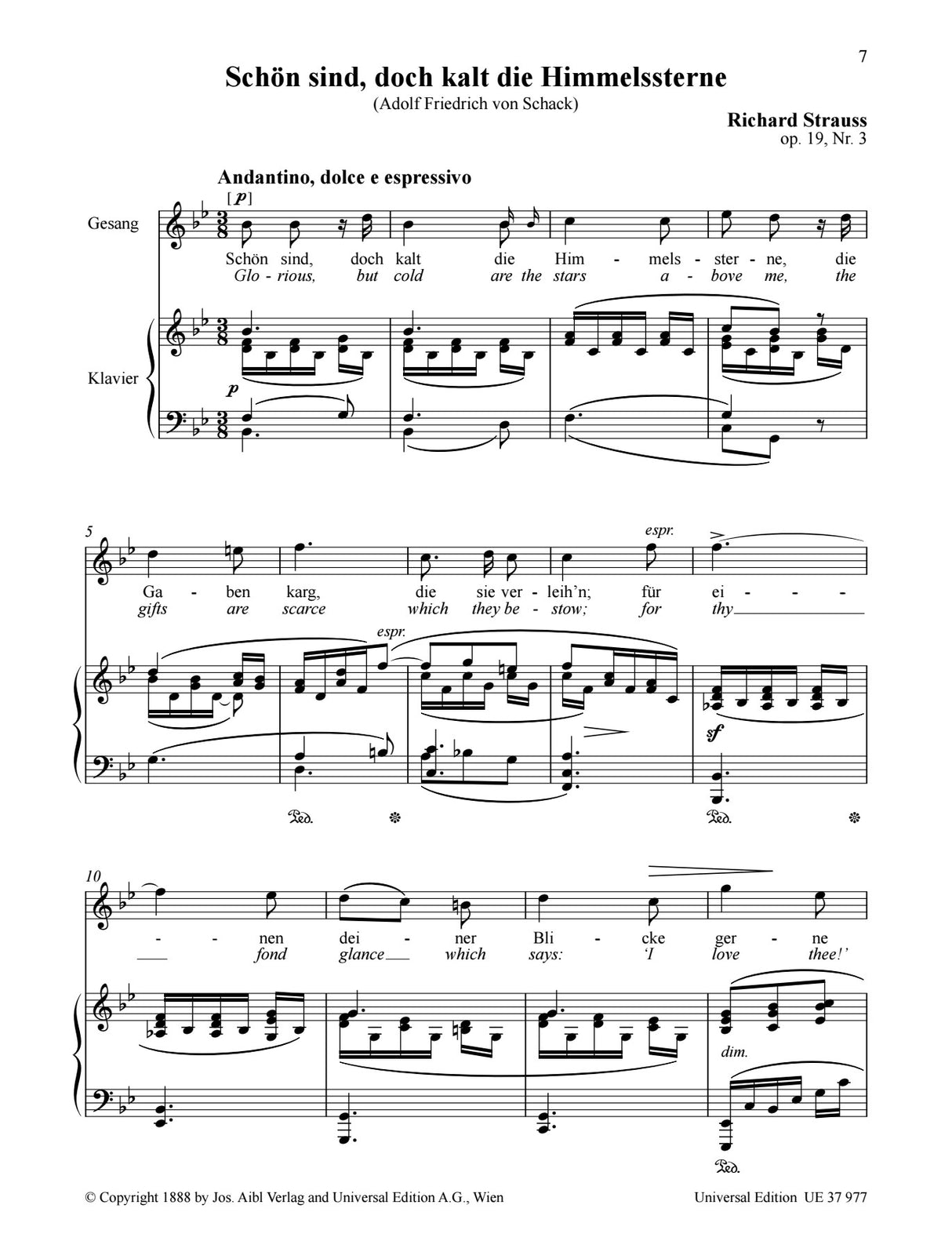 Strauss: 6 Songs, TrV 152, Op. 19