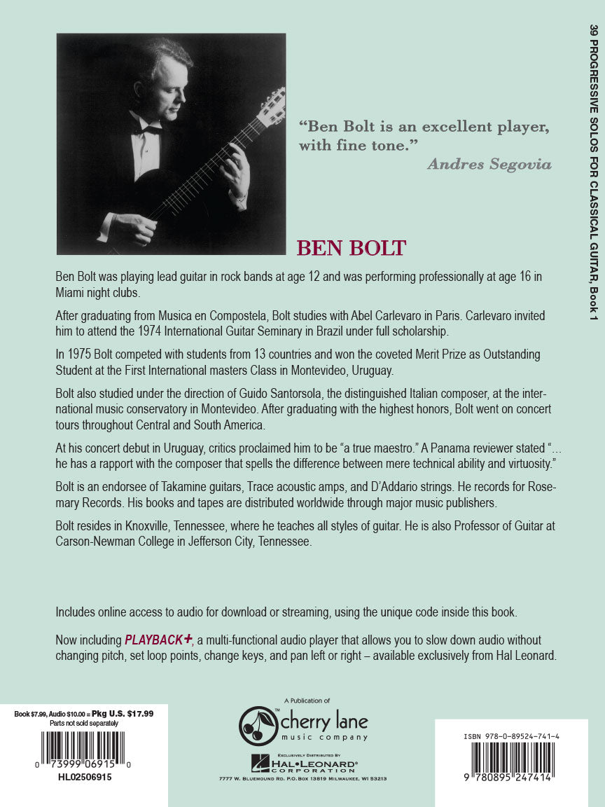 39 Progressive Solos for Classical Guitar - Book 1