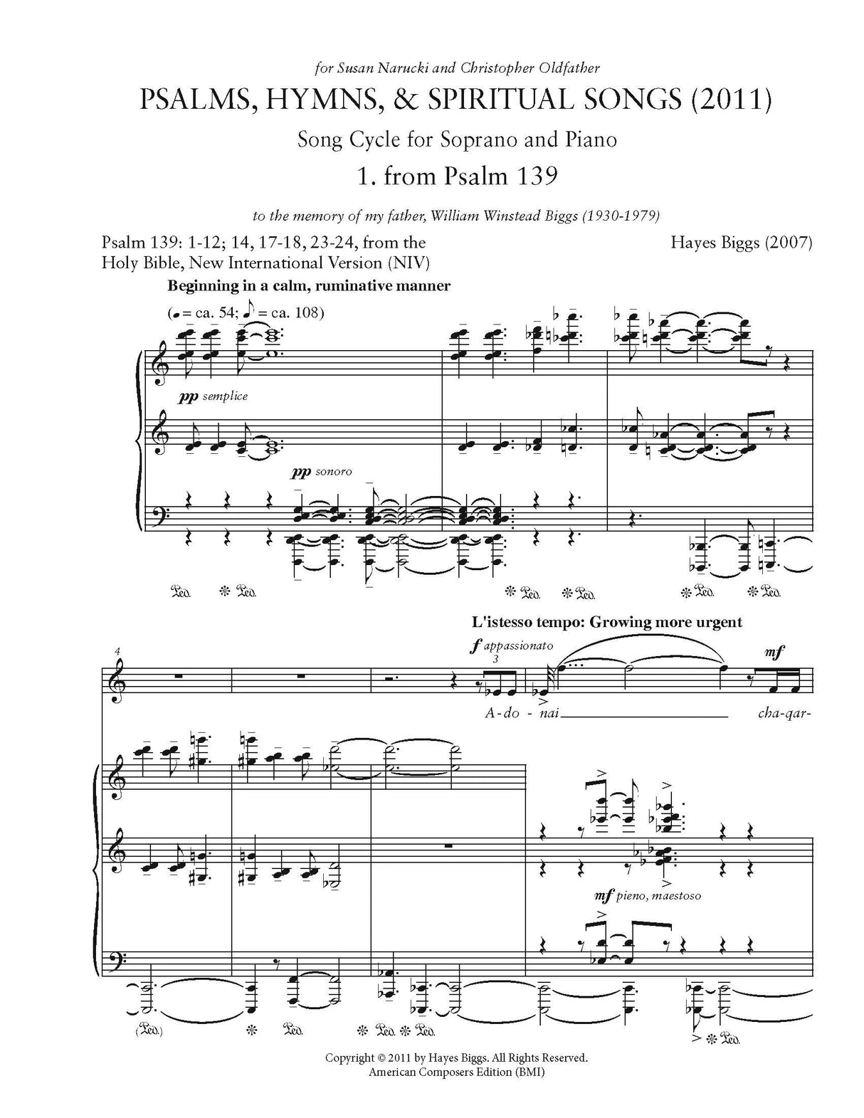 H. Biggs: Psalms, Hymns, & Spiritual Songs