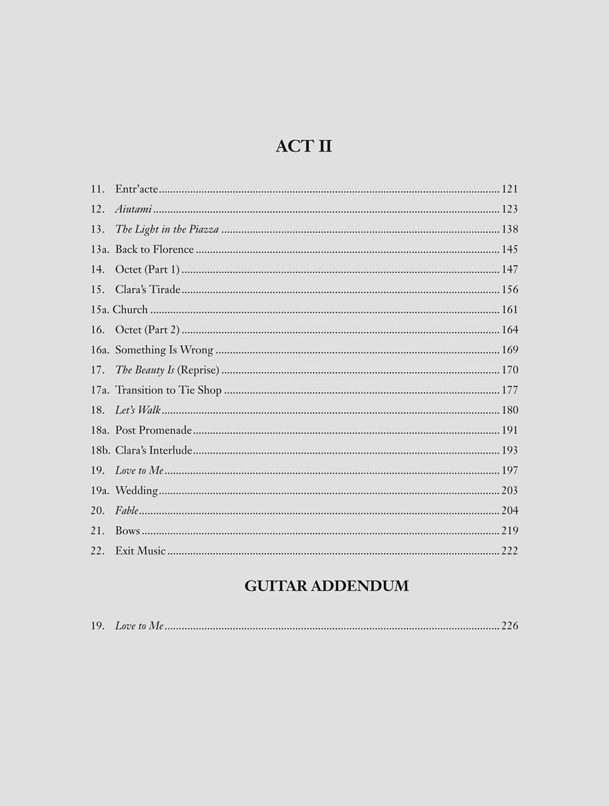 Guettel: The Light in the Piazza