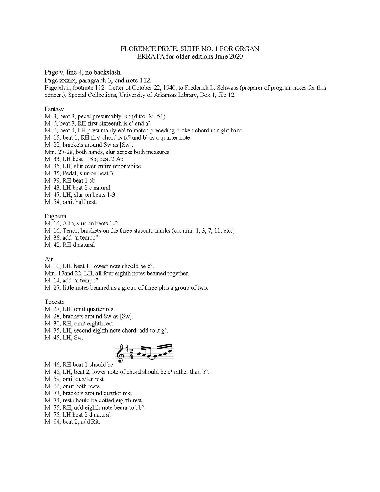 Price: Suite No. 1 for Organ