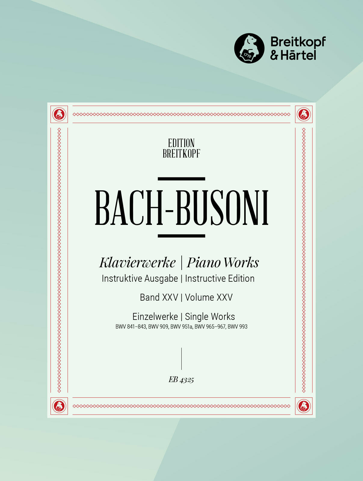 Bach: Sonatas BWV 965-967, Concerto BWV 909, Capriccio BWV 993, Menuets BWV 841-843, Fugue BWV 951a