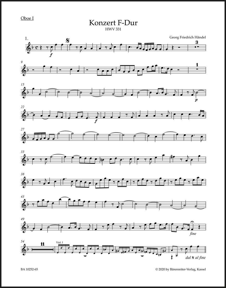 Handel: Concerto grosso in F Major, HWV 331