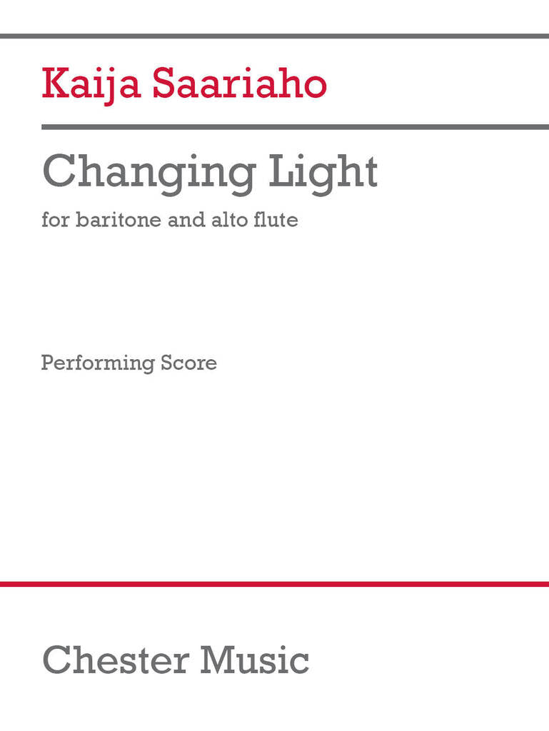Saariaho: Changing Light (Version for Baritone & Alto Flute)