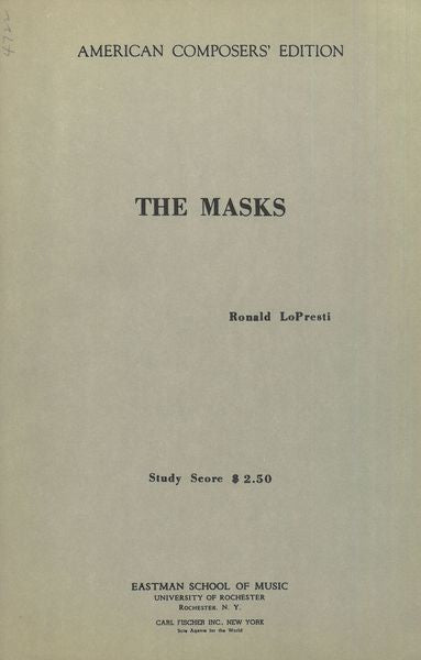 Lo Presti: The Masks