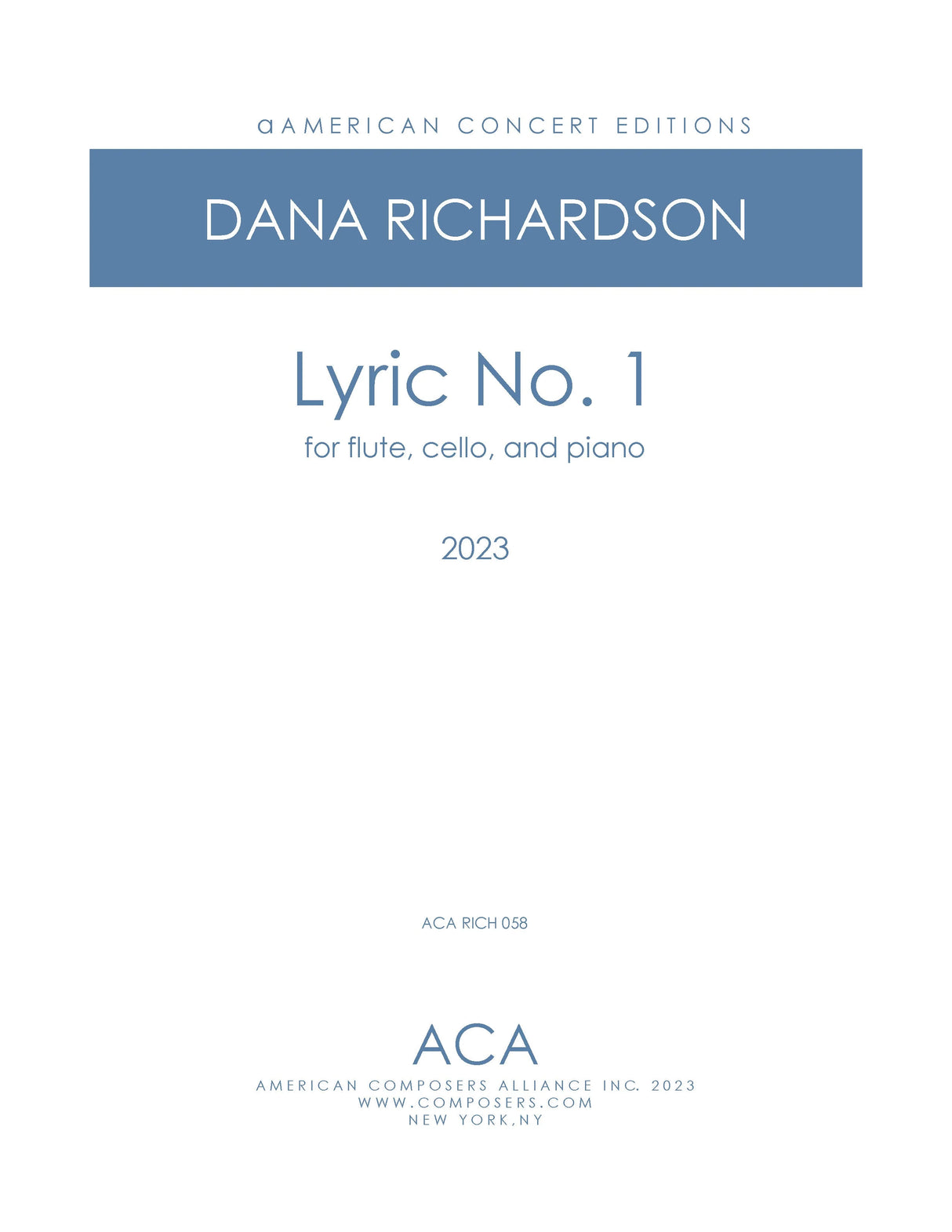 Richardson: Lyric No. 1