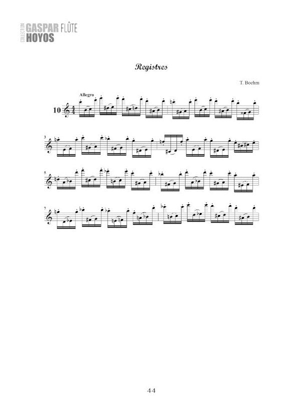 Boehm: 12 Exercises for Flute