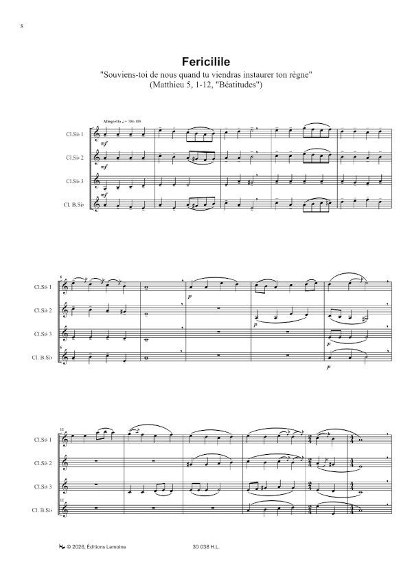 3 Byzantine Quartets (arr. for 4 clarinets)