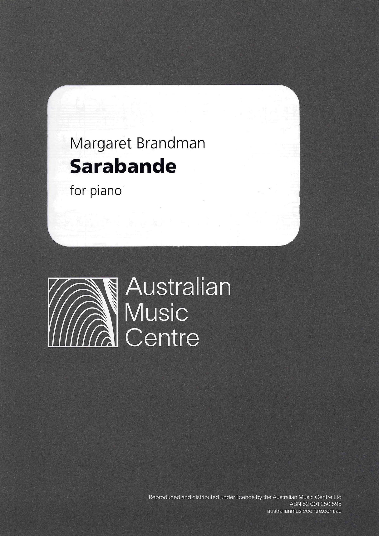 Brandman: Sarabande (Version for Piano)