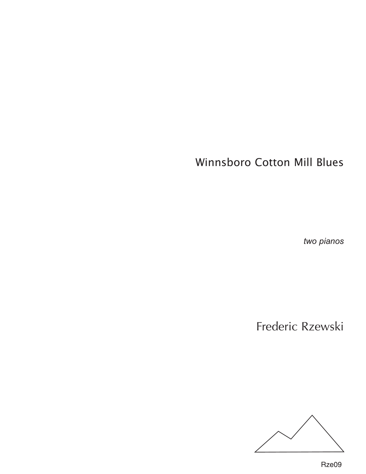 Rzewski: Winnsboro Cotton Mill Blues