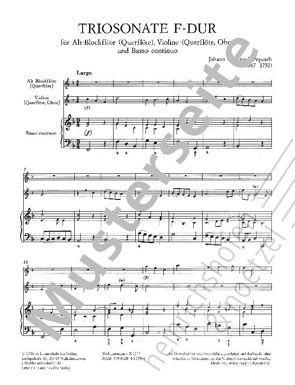 Pepusch: Trio Sonata in F Major