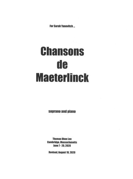 T.O. Lee: Chansons de Maeterlinck