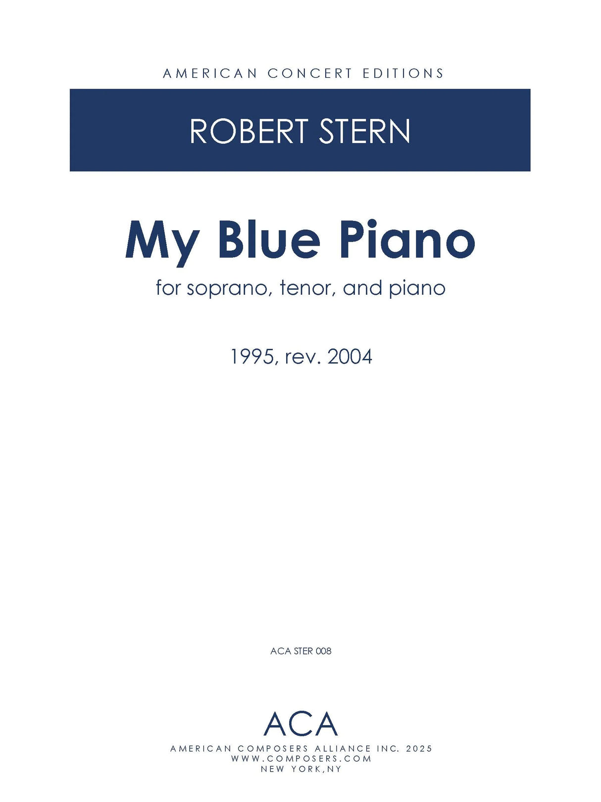 R. Stern: My Blue Piano