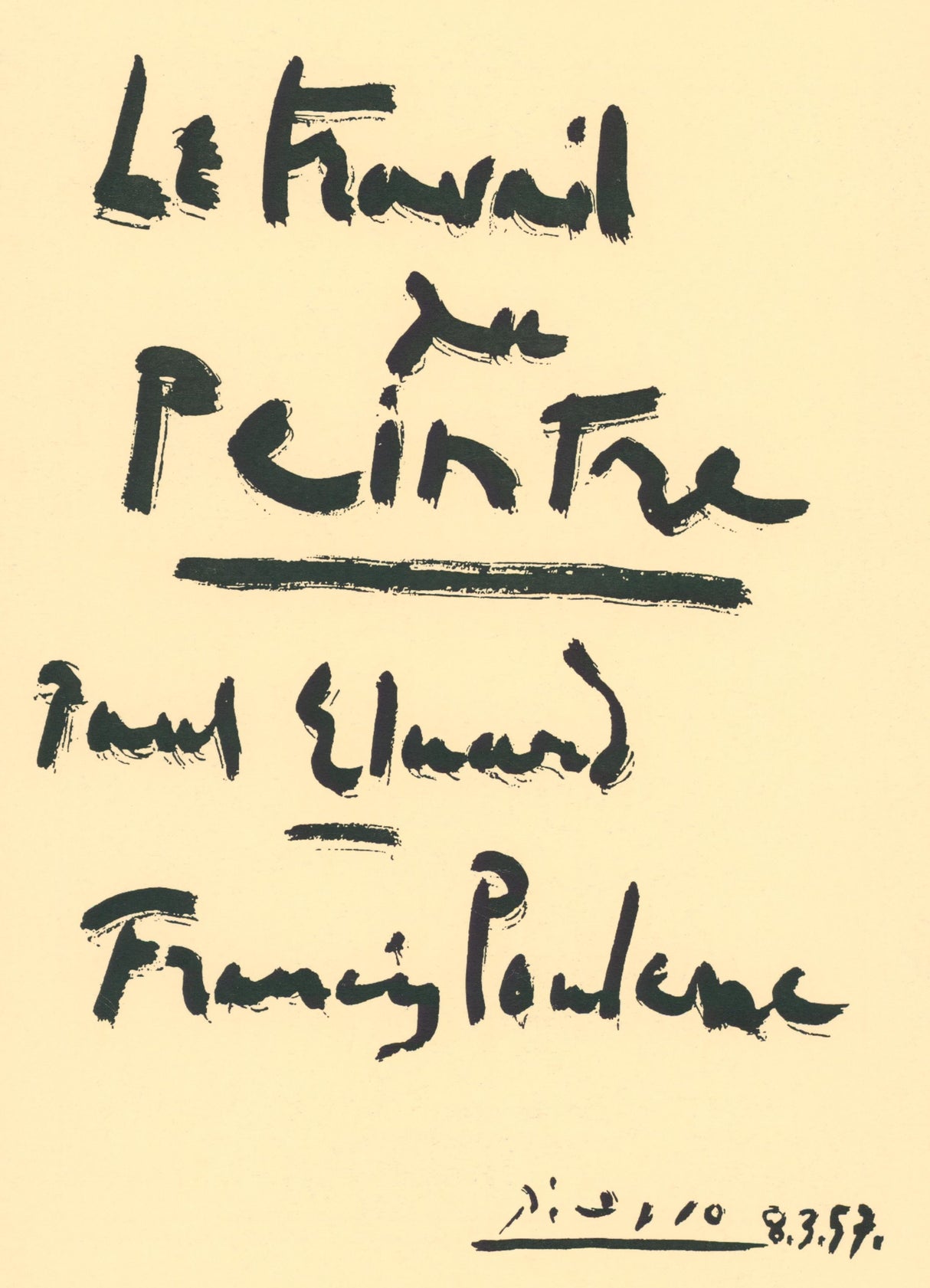 Poulenc: Le Travail du peintre