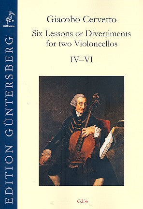 Cervetto: 6 Lessons or Divertimenti, Op. 4 - Volume 2 (Nos. 4-6)